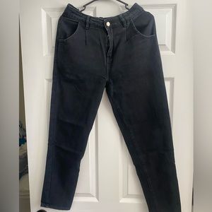 Black high rise jeans